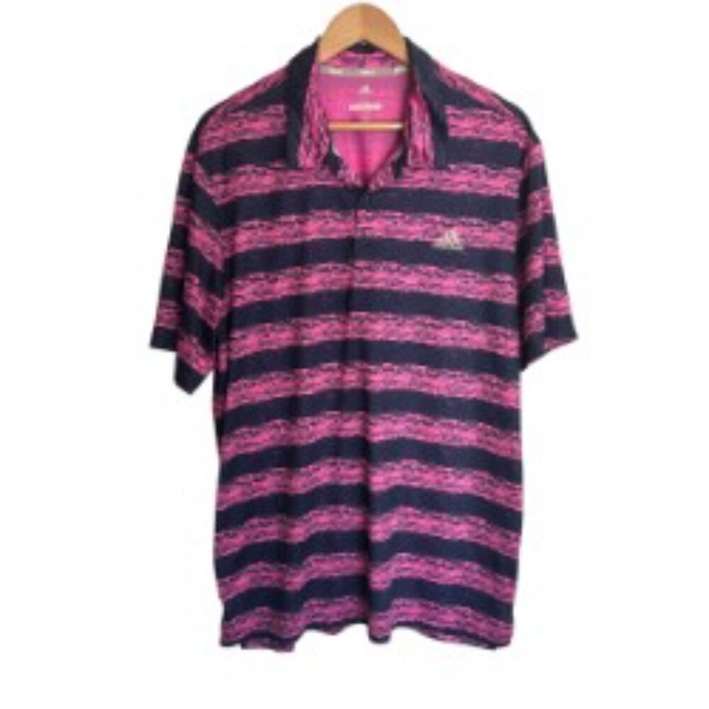 Adidas Painted Stripe Golf Polo Shirt XLarge